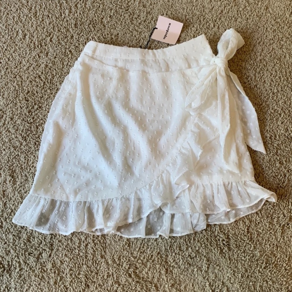 Superdown Mini Wrap Skirt